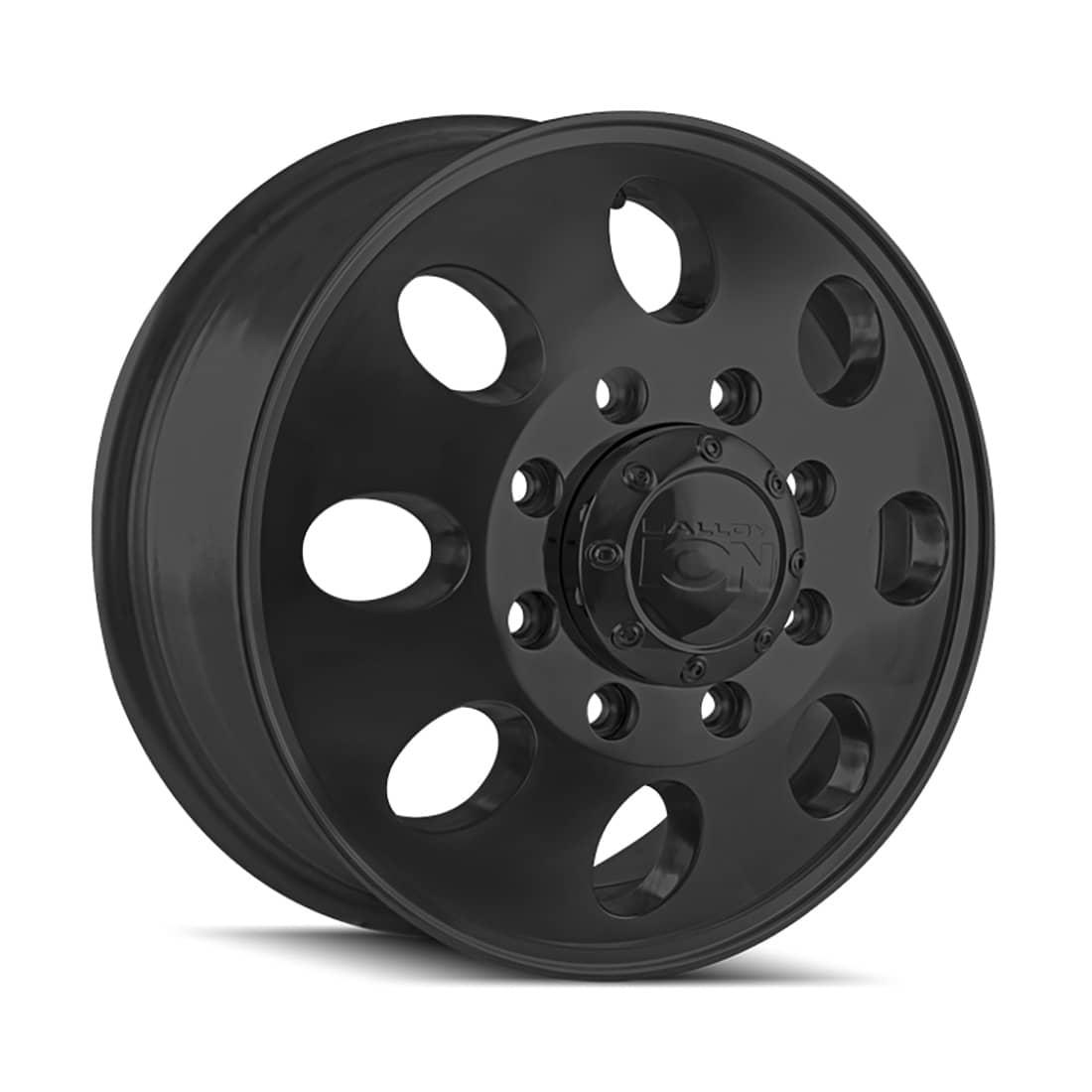 ION 167 DUALLY FRONT MATTE BLACK 17X6.5 8-165.1 130.1 CB +125MM