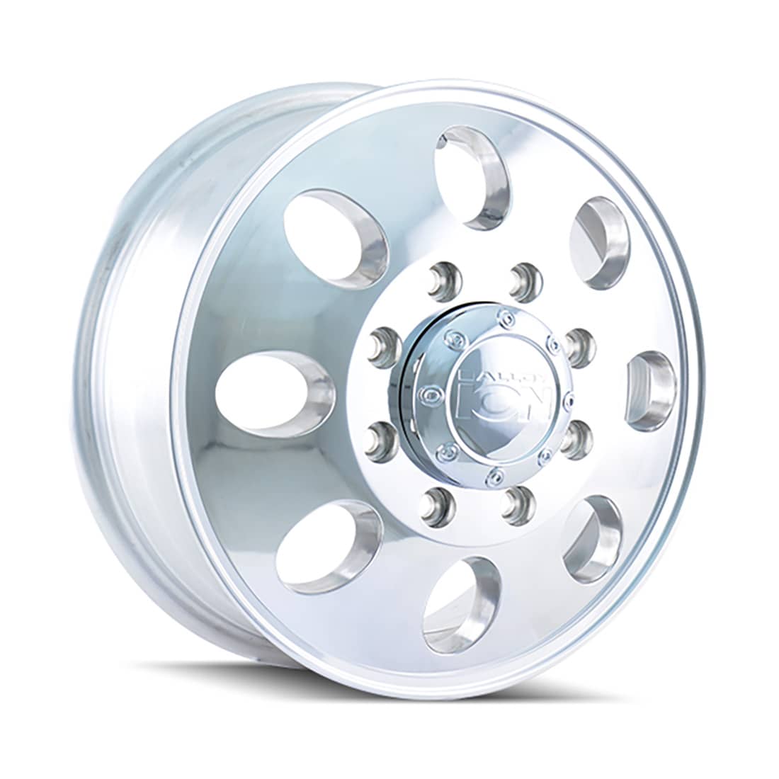 ION 167 DUALLY FRONT POLISHED 17X6.5 8-165.1 130.1 CB +125MM