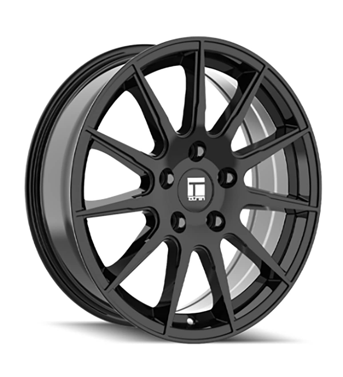 TR82 GLOSS BLACK 17X8 5-108 63.5 CB +40MM