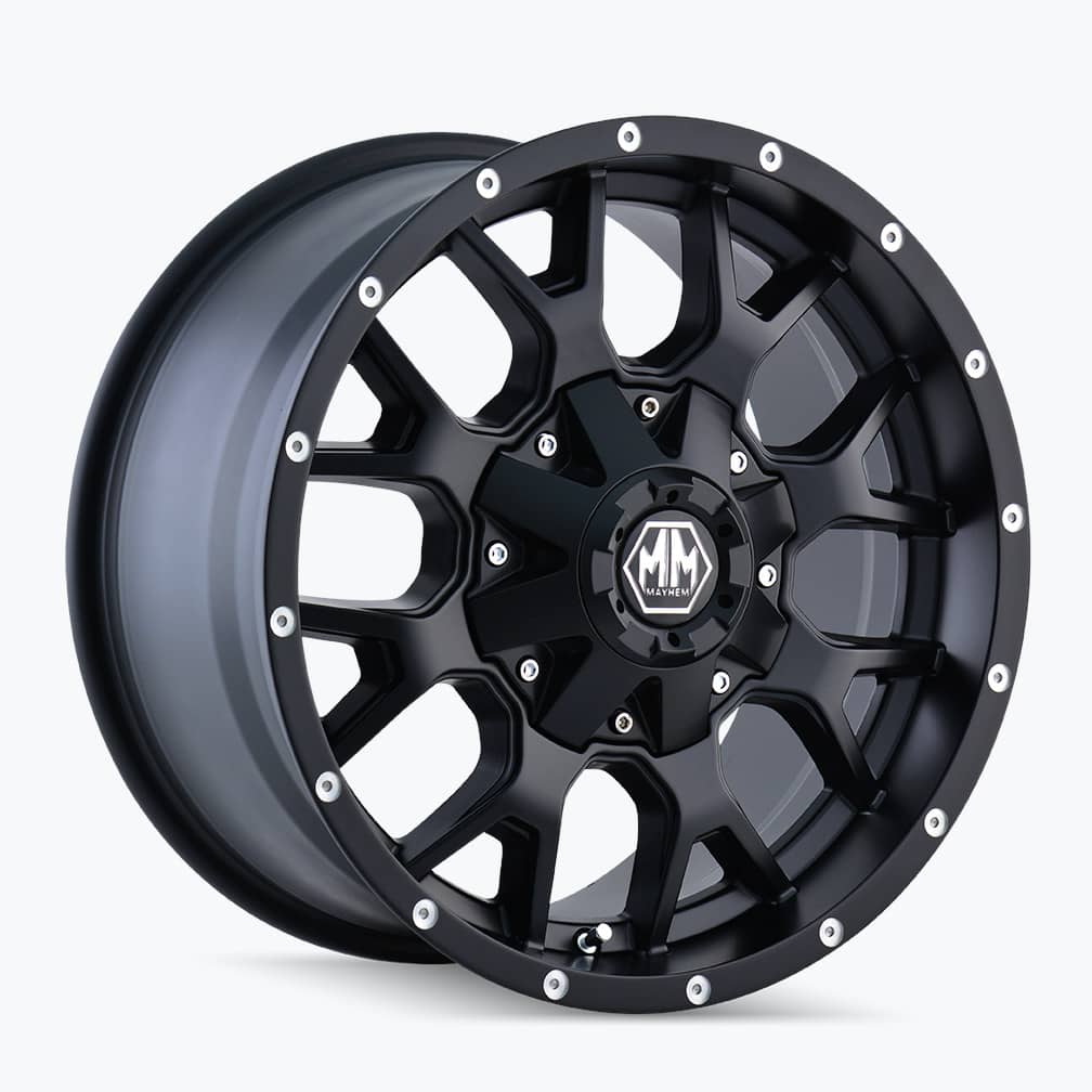 8015 WARRIOR MATTE BLACK 20X9 8-180 124.1 CB +18MM