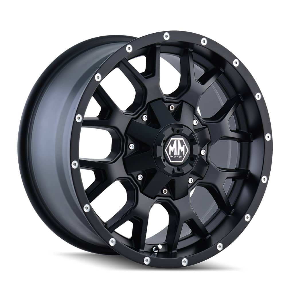 8015 WARRIOR MATTE BLACK 18X9 8-170 125.2 CB +18MM