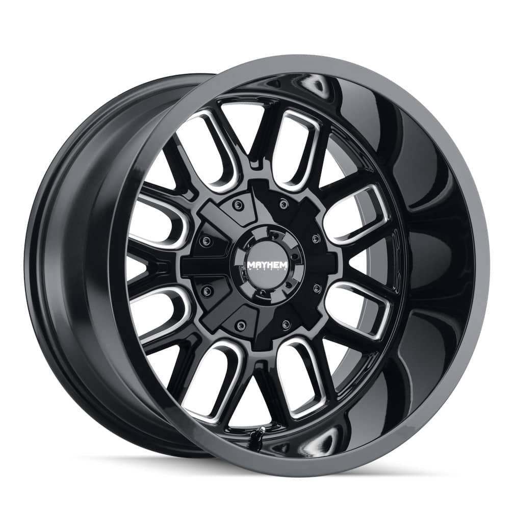 8107 COGENT GLOSS BLACK W/MILLED SPOKES 20X9 6-135/139.7 106 CB 0-MM