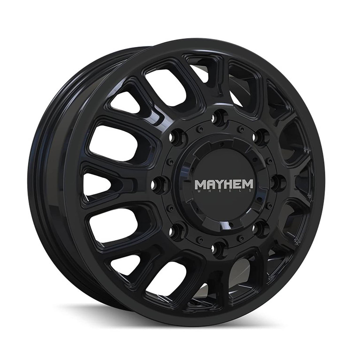 8107D COGENT DUALLY FRONT GLOSS BLACK 17X6.5 8-165.1 121.3 CB +125MM