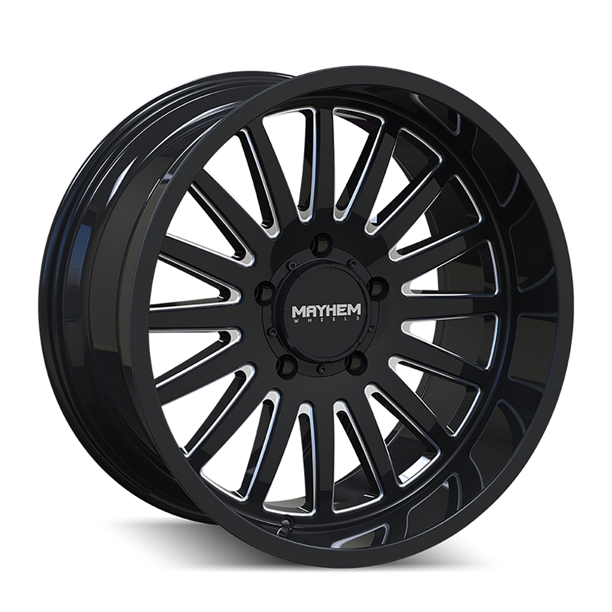 8114 UTOPIA GLOSS BLACK MILLED 20X9 8-165.1 125.2 CB 0-MM