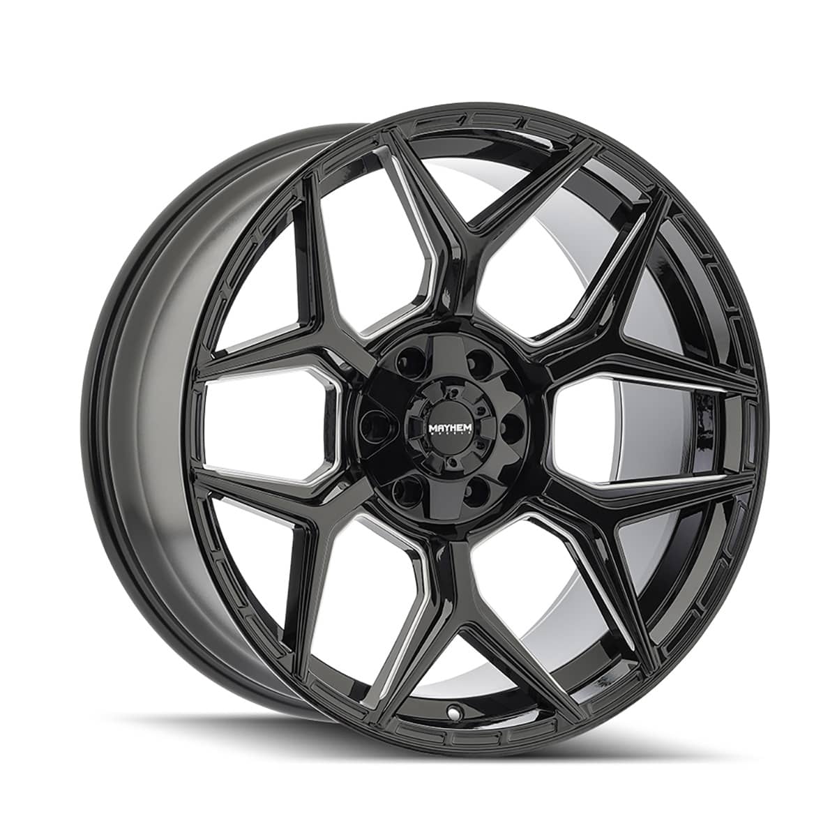 8119 VANQUISH GLOSS BLACK MILLED 20X10 6-135/6-139.7 106 CB -19MM
