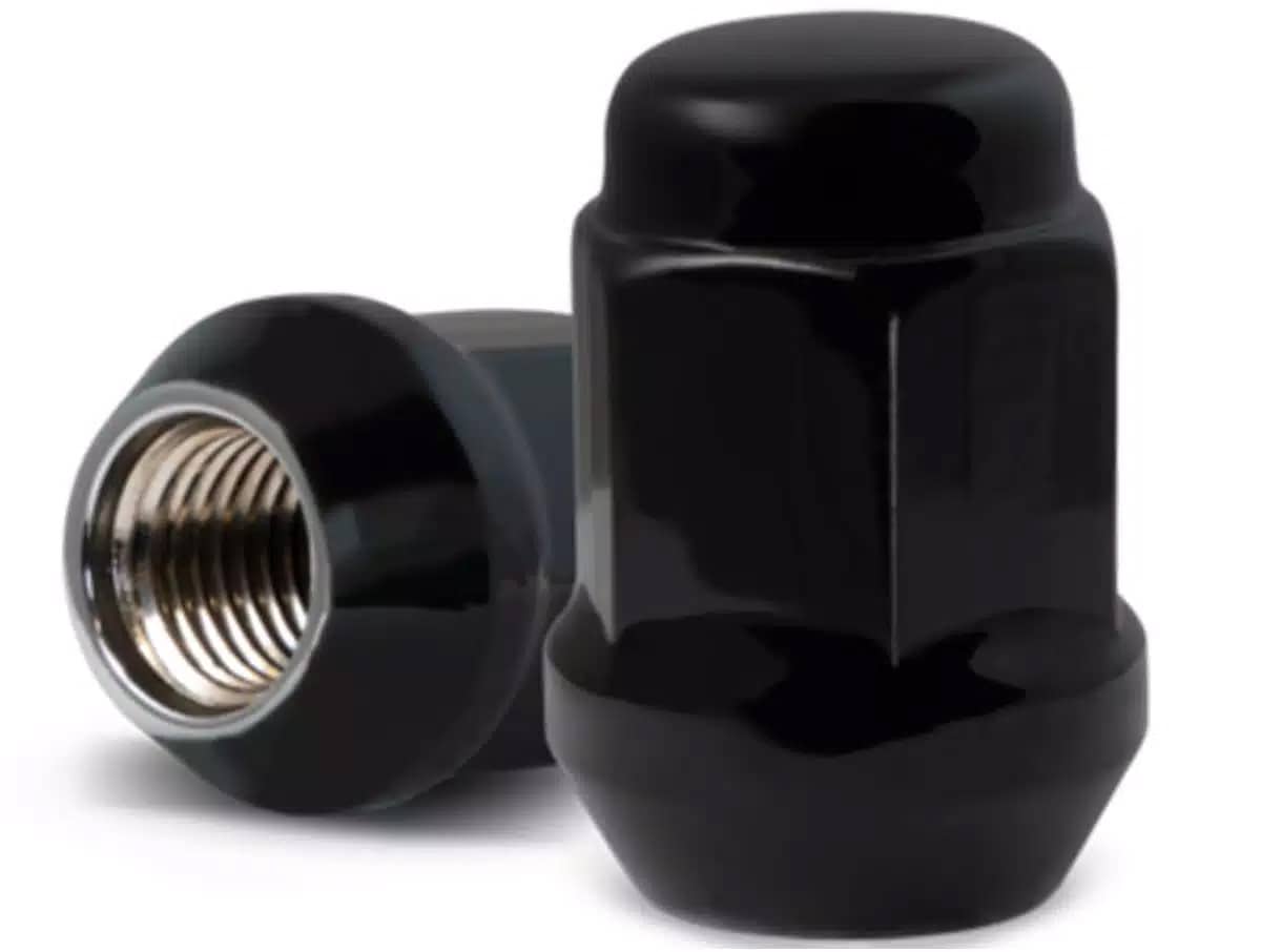 LUG NUTS BLACK M12.5 Closed End - 1.38" L (20 lugs, 4 locks, 1 key)