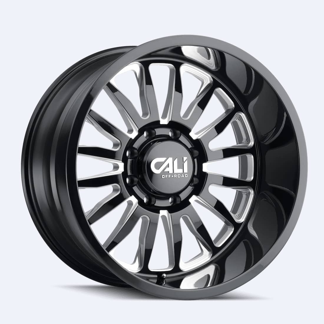 9110 SUMMIT GLOSS BLACK W/MILLED SPOKES 20X10 6-139.7 106 CB -25MM