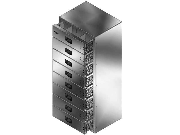 8 DRAWER UNIT 24-3/8"L 18-3/8"D 56-1/4"H