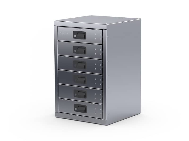 6 DRAWER UNIT 18-1/4"L 18-1/4"D 28-1/2"H