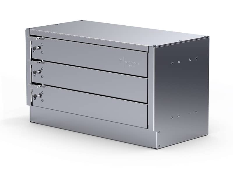 COMPACT 3 DRAWER UNIT 23-7/8"L 12-1/8"D 13-5/8"H