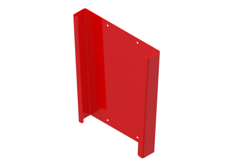 HARD HAT HOLDER - RED 9"L 2"D 12"H