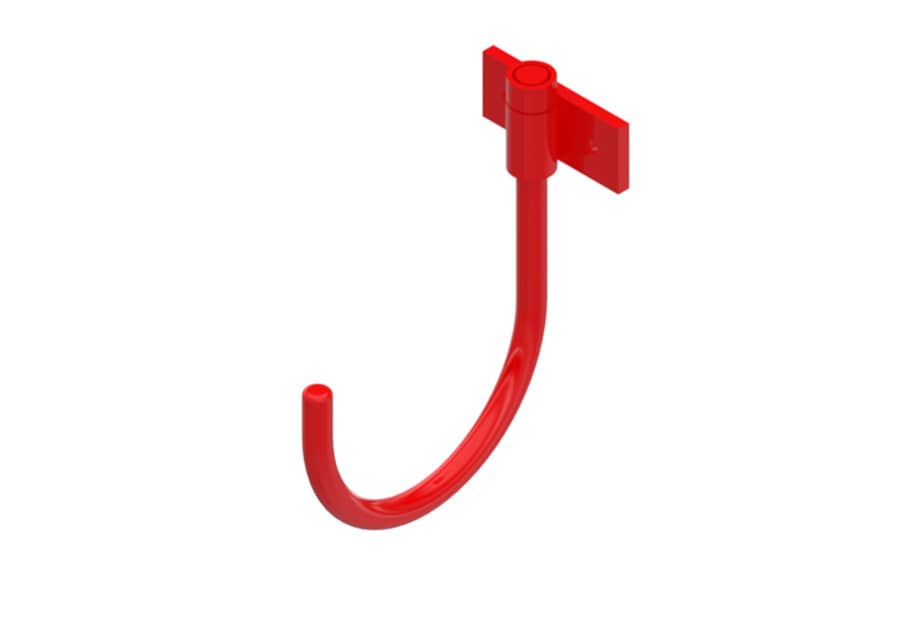 SINGLE SWIVEL HOOK - RED 4-1/2" OPENING