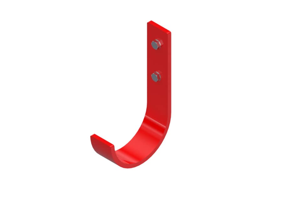 FIXED HOOK - RED 4-1/2" OPENING